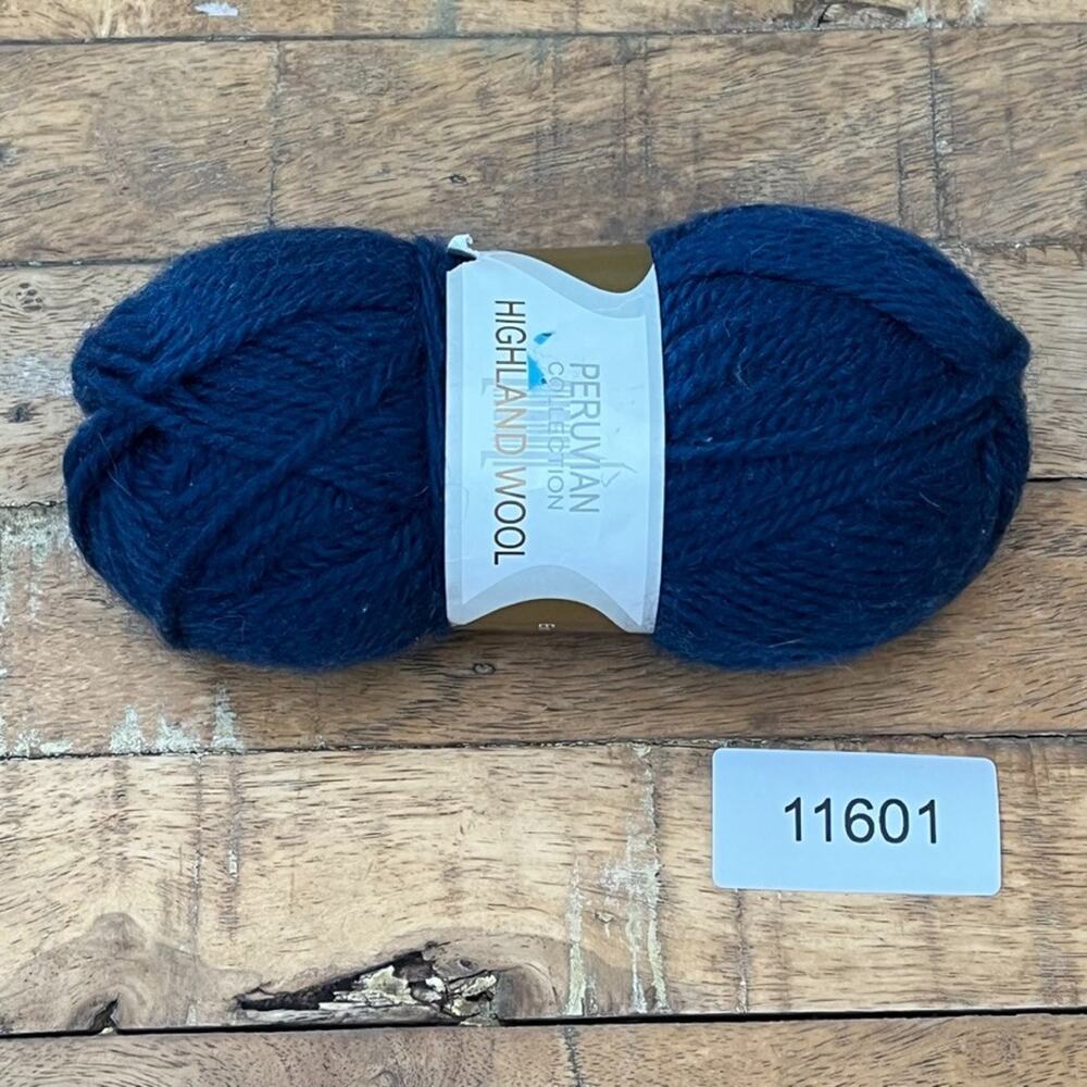 Elann Collection Peruvian Collection Highland Wool Yarn Blue 50g 109 Yards - Picture 7 of 7